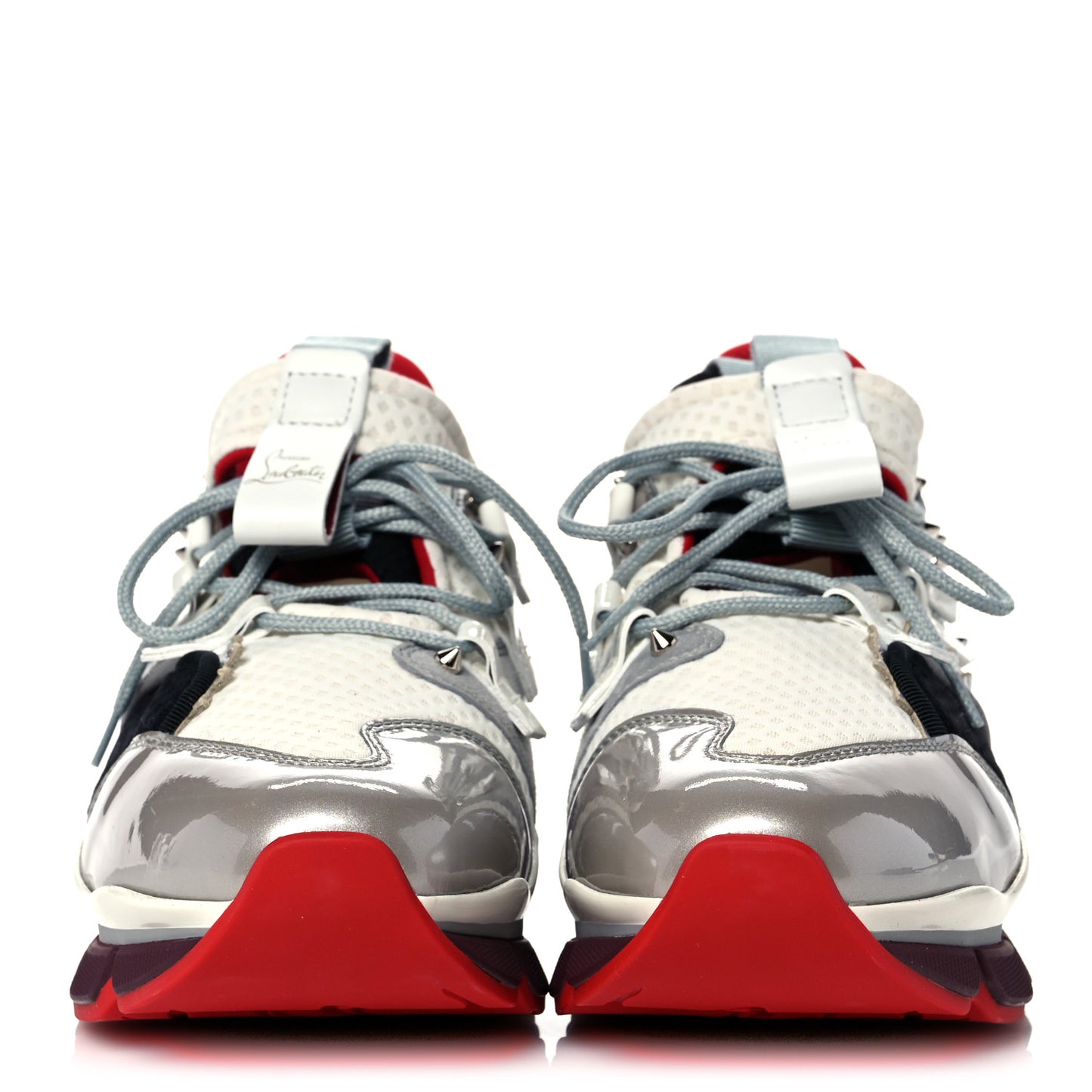 Mesh Patent Red Runner Flat Sneaker 39.5 Multicolor