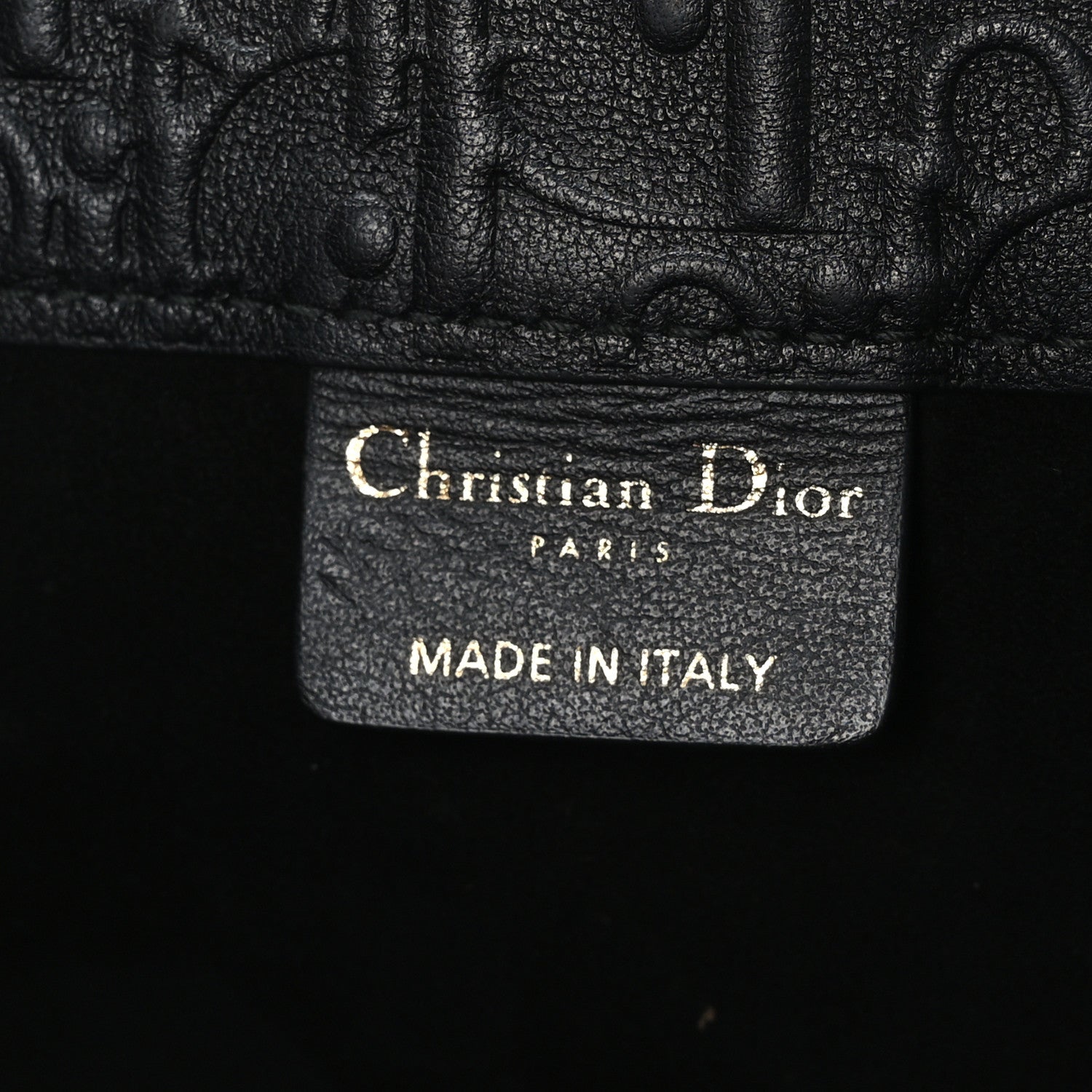 Christian Dior Oblique Calfskin Embossed Medium Book Tote Black 6 of 8