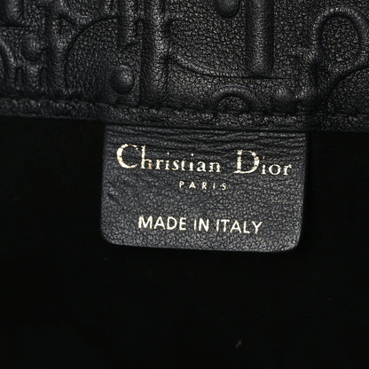 Christian Dior Oblique Calfskin Embossed Medium Book Tote Black 6 of 8