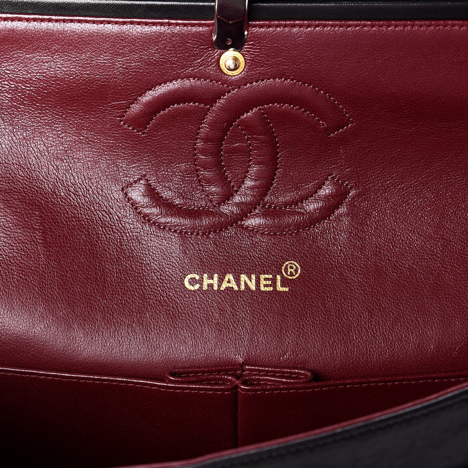 Chanel Lambskin Quilted Medium Double Flap Black 6 of 10