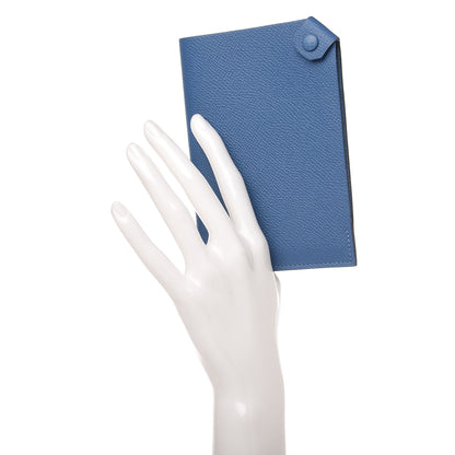 Hermes Epsom Tarmac PM Passport Holder Bleu Paradis 2 of 8