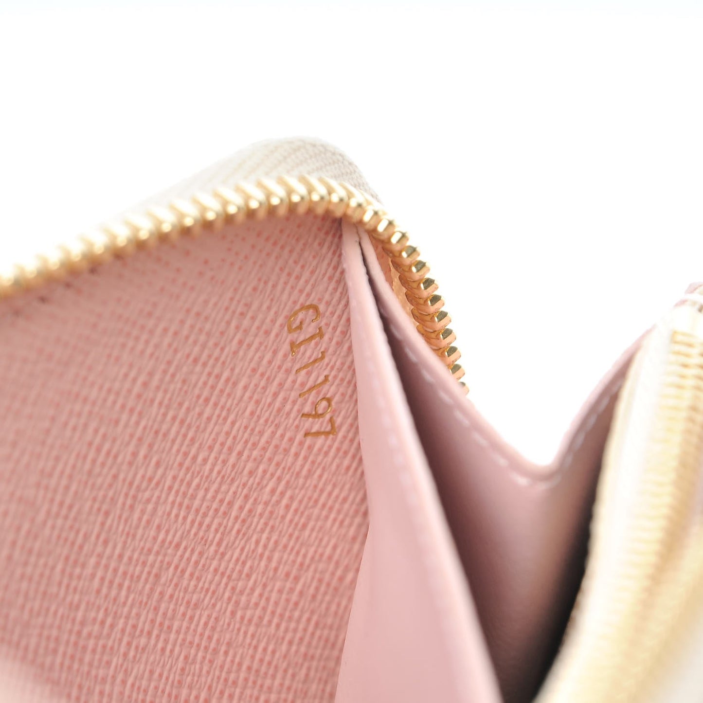 Damier Azur Clemence Wallet Rose Ballerine
