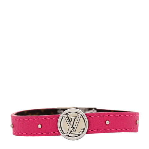 Monogram LV Circle Reversible Bracelet 17 Rose Falbala