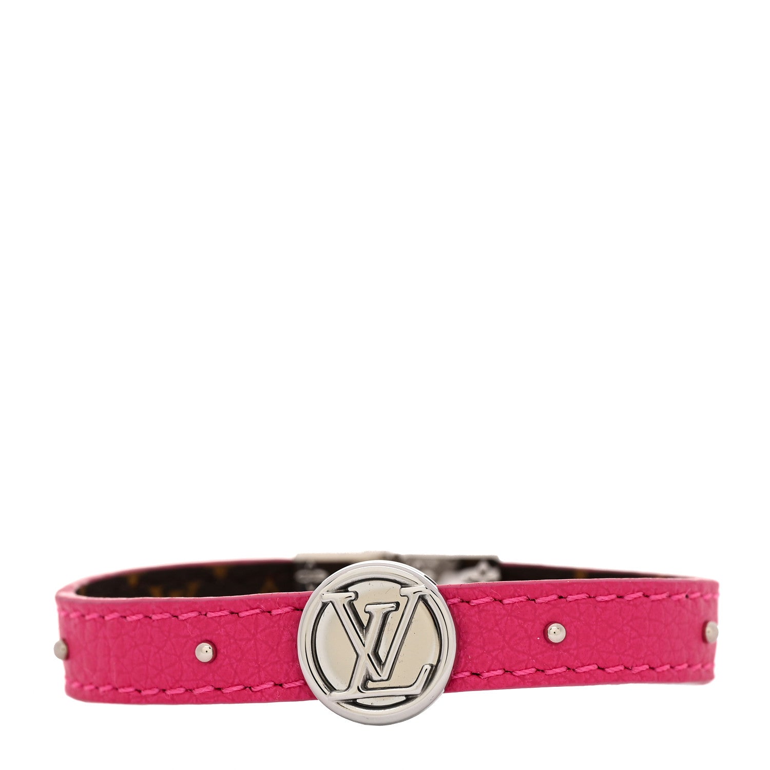 Louis Vuitton Monogram LV Circle Reversible Bracelet 17 Rose Falbala 1 of 7
