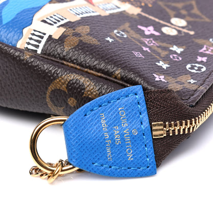 Louis Vuitton Monogram 2019 Christmas Animation Mini Venice Pochette Accessories Blue 3 of 4