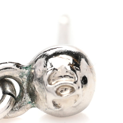 Chanel Baguette Crystal CC Drop Earrings Silver 4 of 4