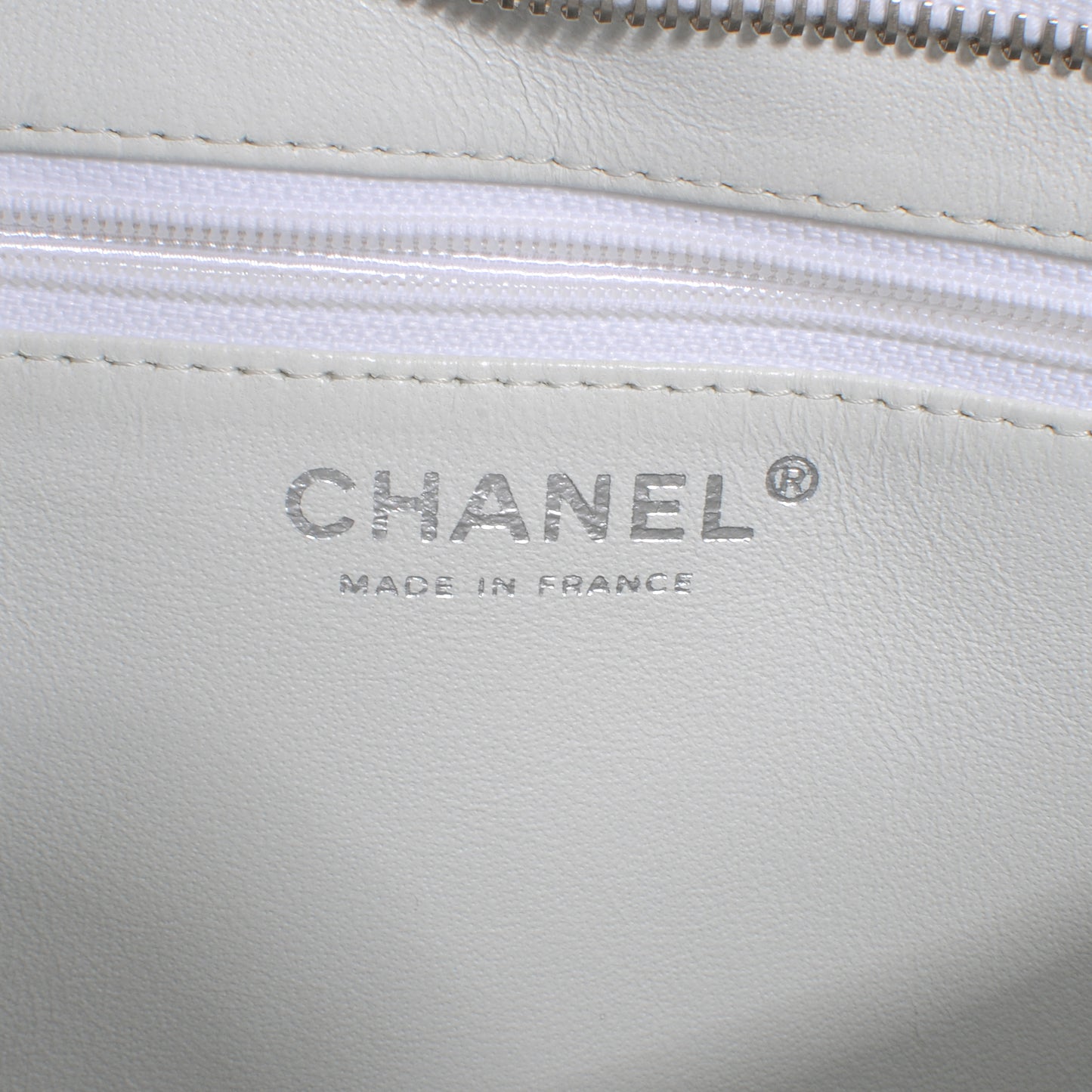 Caviar Medallion Tote White