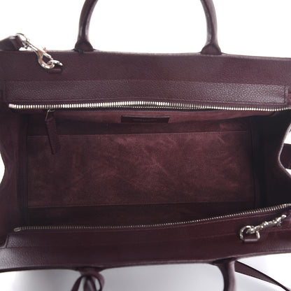 Saint Laurent Grained Calfskin Small Cabas Rive Gauche Amaranto 5 of 7