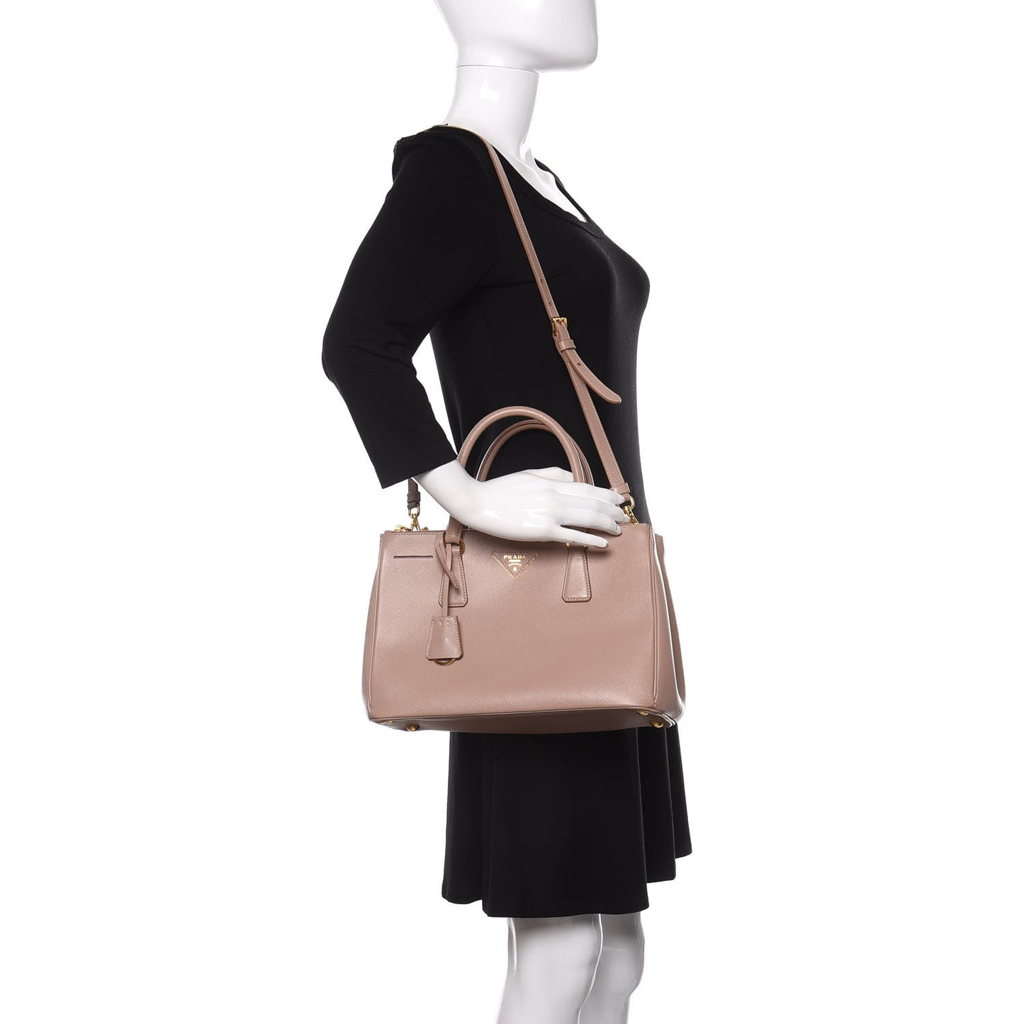 Saffiano Small Galleria Double Zip Tote Cammeo