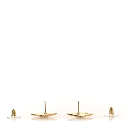 Chanel Metal CC Square Earrings Gold 3 of 5