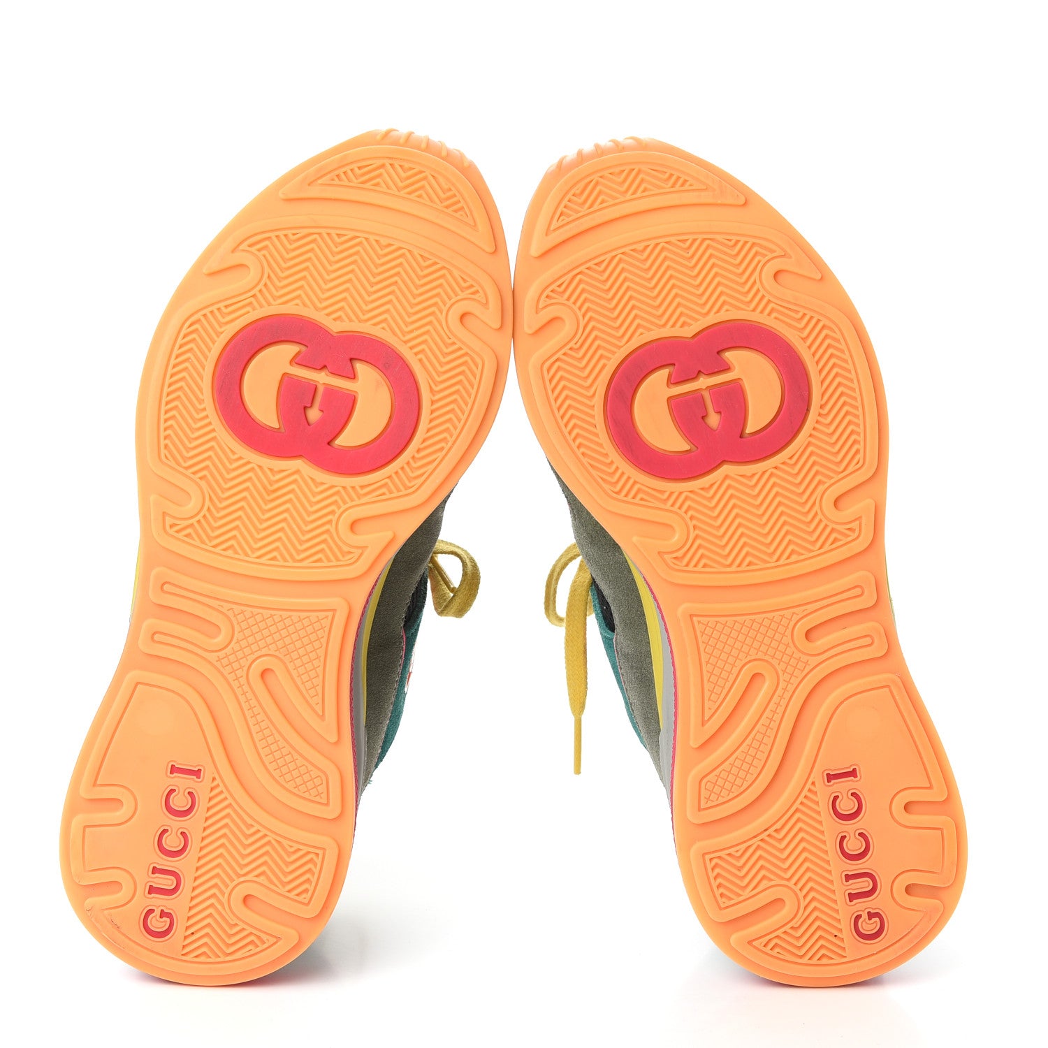 Gucci Suede Calfskin Womens Ultrapace Sneakers 38 Green 5 of 7