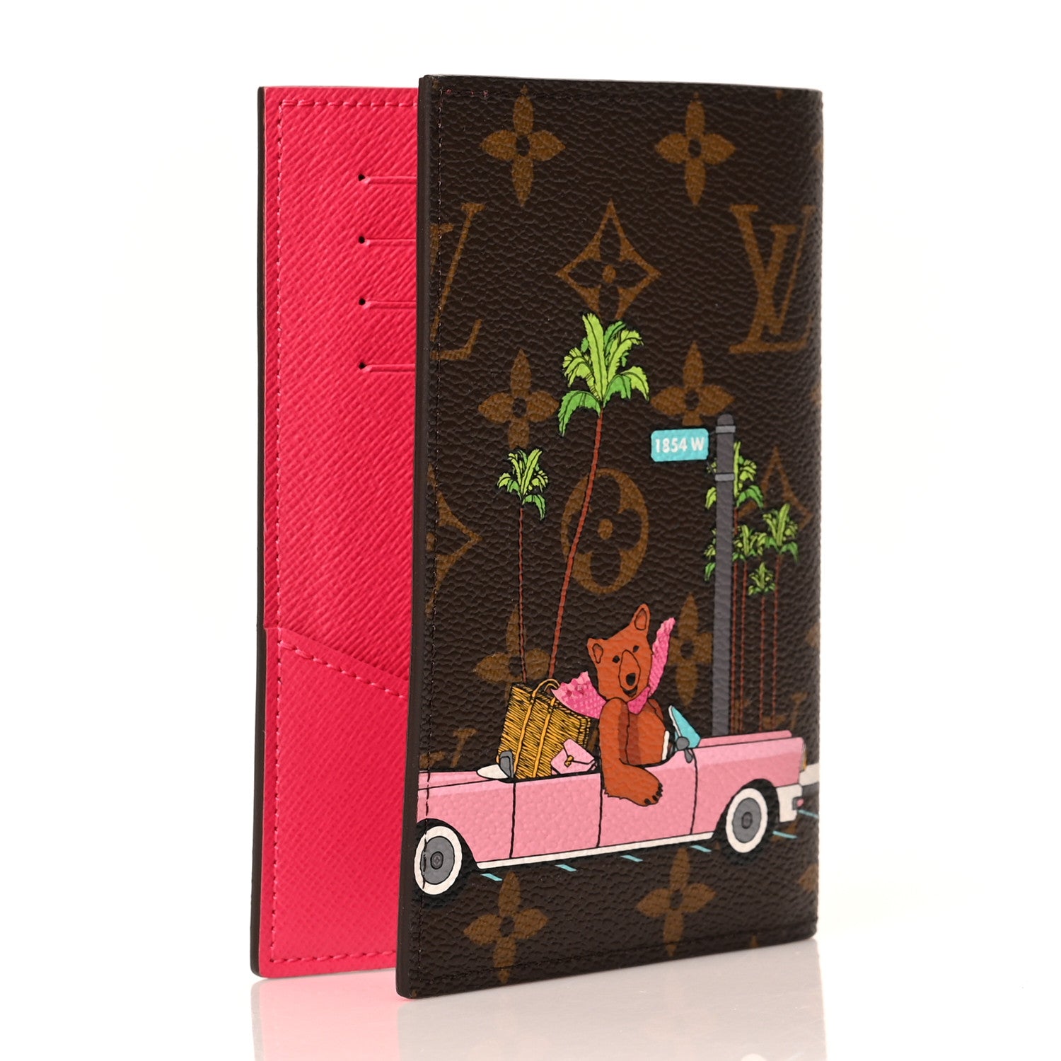 Louis Vuitton Monogram 2021 Christmas Animation Hollywood Passport Cover Fuchsia 4 of 9