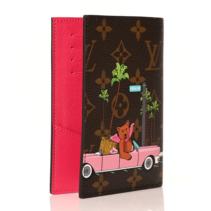 Louis Vuitton Monogram 2021 Christmas Animation Hollywood Passport Cover Fuchsia 4 of 9