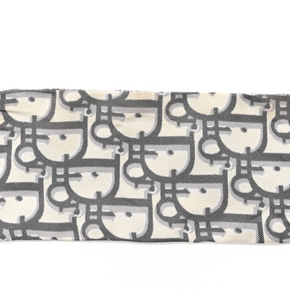 Christian Dior Silk Oblique Mitzah Scarf Grey 6 of 6