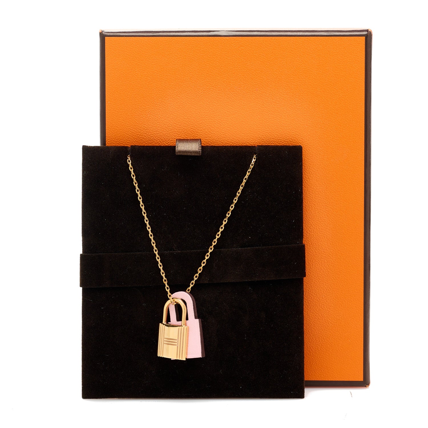 Hermes Swift Small O'Kelly Pendant Necklace Rose Sakura 6 of 6