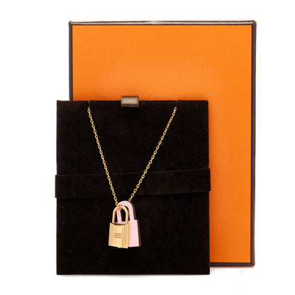 Hermes Swift Small O'Kelly Pendant Necklace Rose Sakura 6 of 6