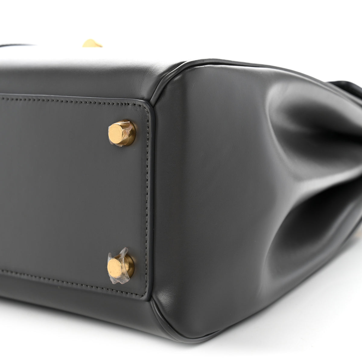 Satinated Calfskin Medium 16 Top Handle Bag Medium Grey