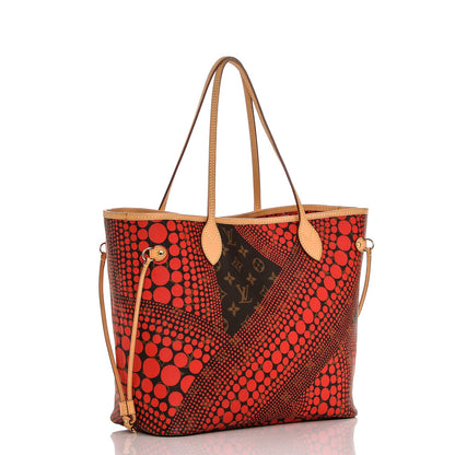 Louis Vuitton Monogram Kusama Waves Neverfull MM Red 3 of 6