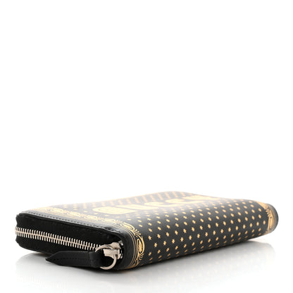 Gucci X SEGA Calfskin GUCCY Stars Zip Around Wallet Black Gold 4 of 10