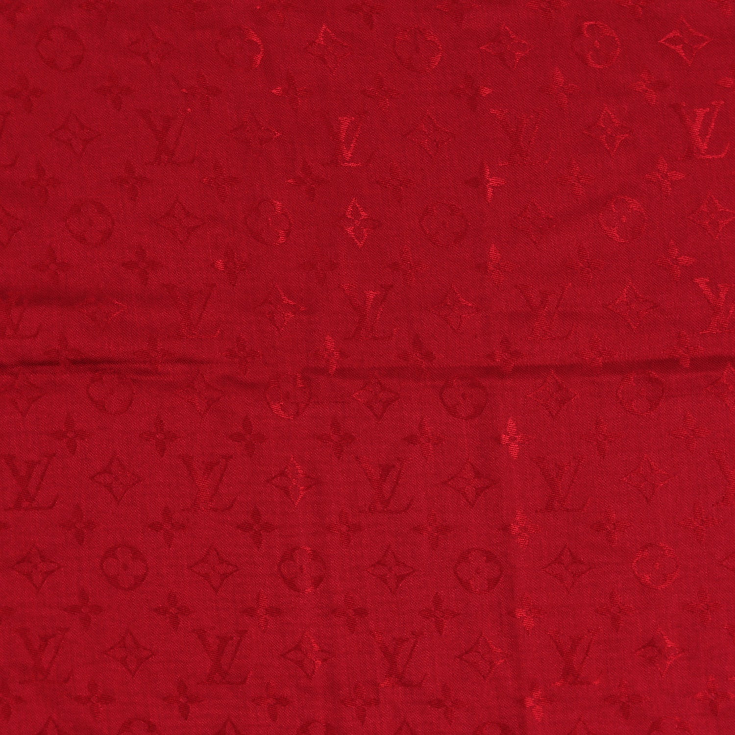 Louis Vuitton Silk Wool Monogram Shawl Pomme D'Amour 2 of 3