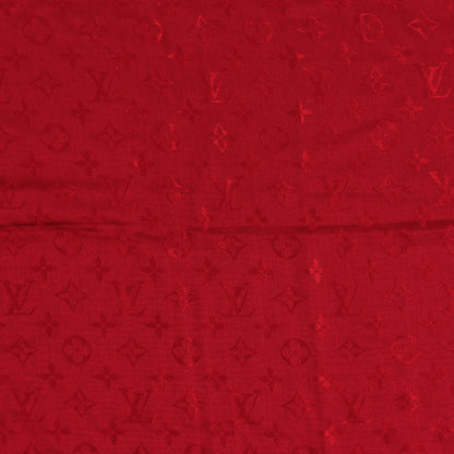 Louis Vuitton Silk Wool Monogram Shawl Pomme D'Amour 2 of 3