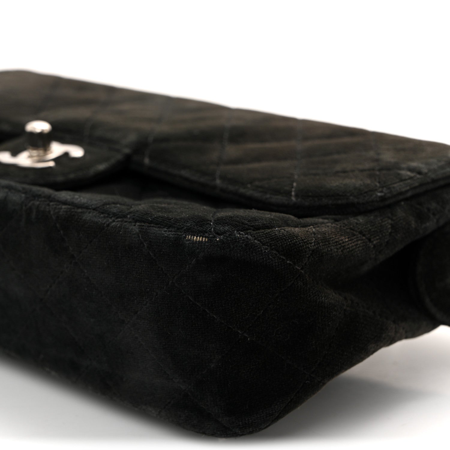 Chanel Velvet Quilted Flap Backpack Black 10 of 11