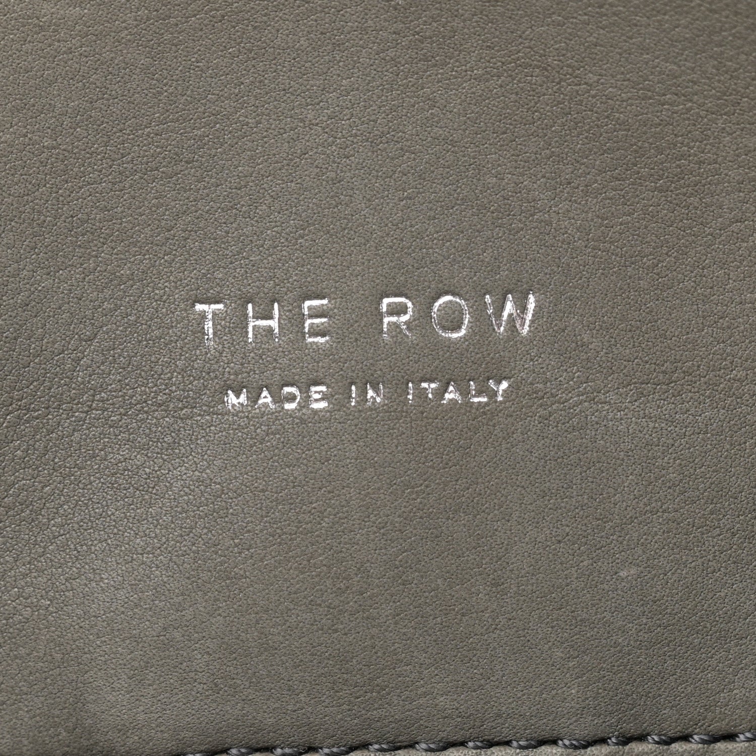 The Row Polished Saddle Calfskin Soft Margaux 15 Koala Grey 6 of 9