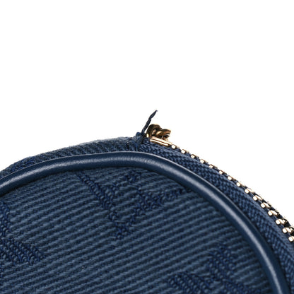 Louis Vuitton Monogram Denim Round Coin Purse Navy 6 of 6