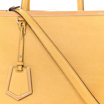 Fendi Vitello Elite Flamingo Regular 2Jours Tote Giallo Alchemy 8 of 15