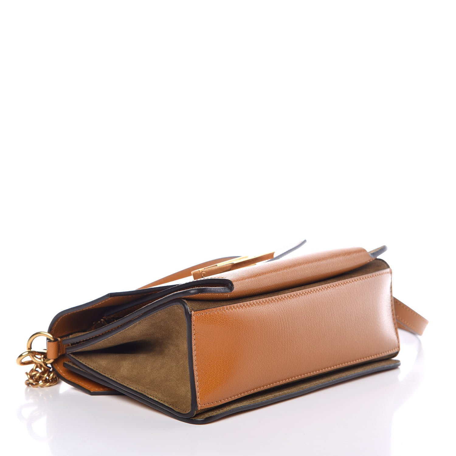 Givenchy Goatskin Suede Small GV3 Shoulder Bag Amber Mastic 4 of 9