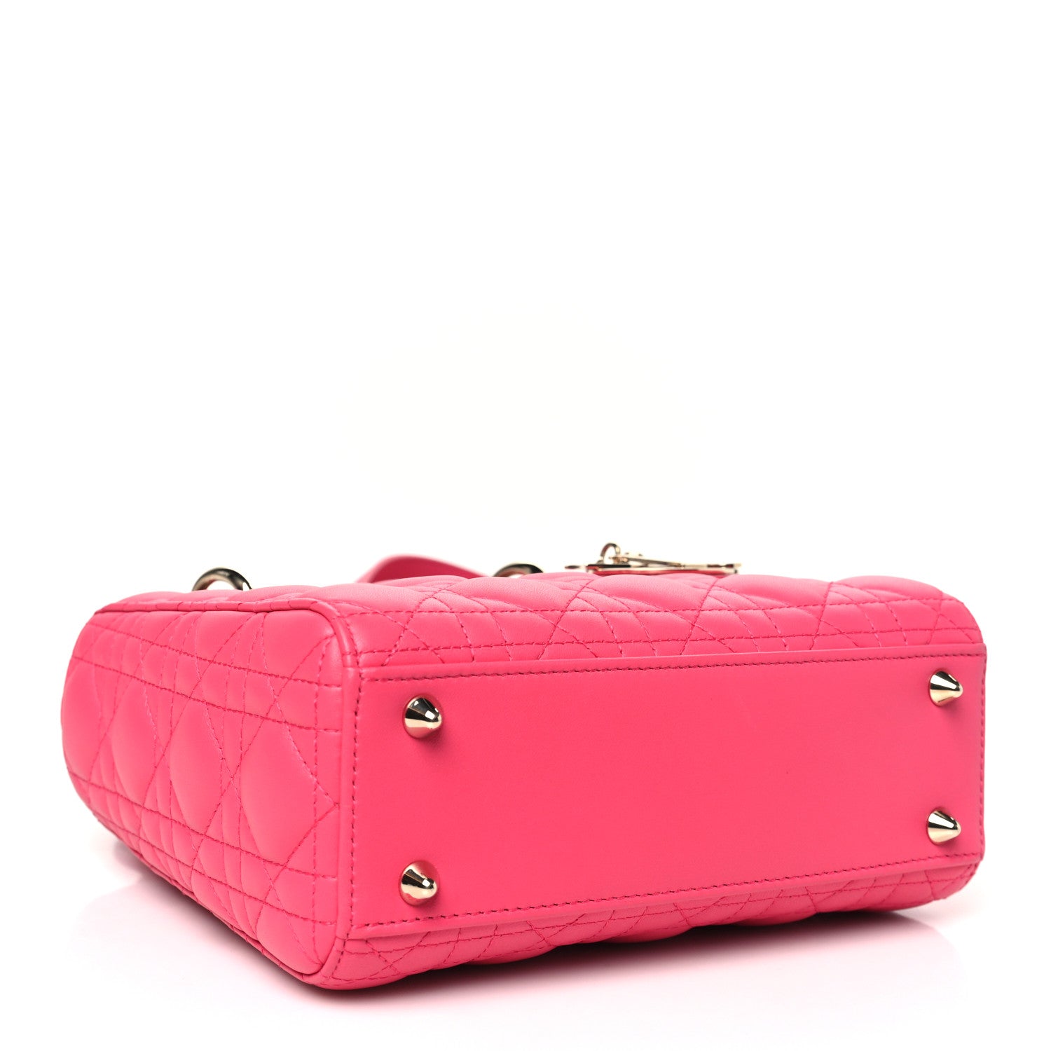 Christian Dior Lambskin Cannage Small My ABCDior Lady Dior Fraise 4 of 11