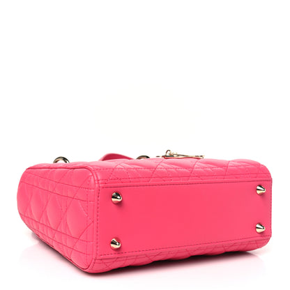 Christian Dior Lambskin Cannage Small My ABCDior Lady Dior Fraise 4 of 11