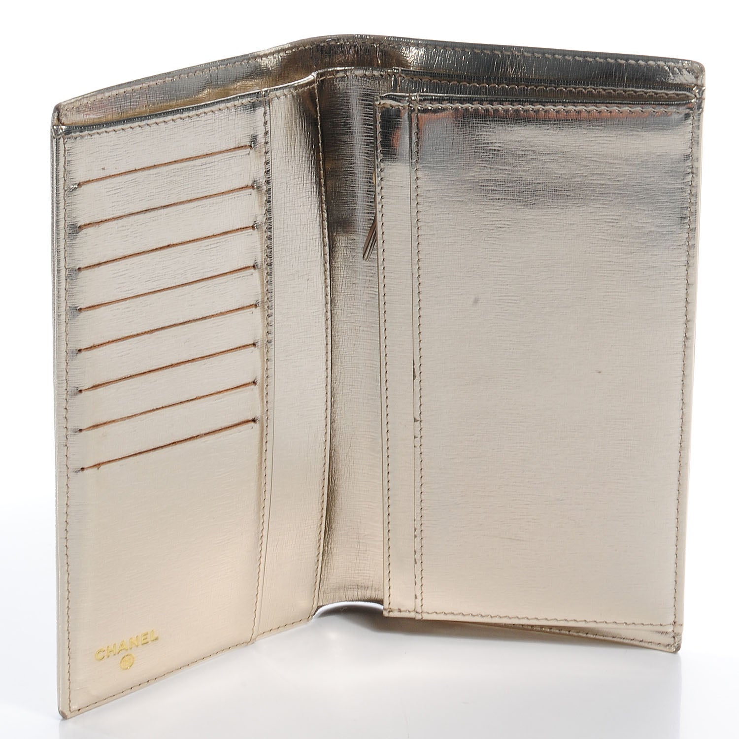 Chanel Calfskin Yen Wallet Metallic 5 of 7