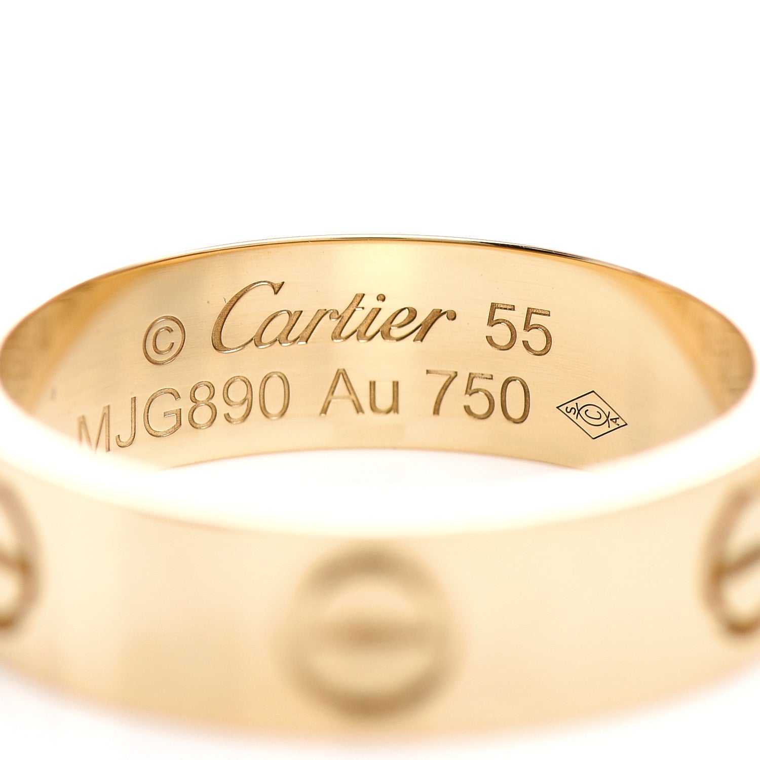 Cartier 18K Yellow Gold 5.5mm LOVE Ring 55 7.25 4 of 5