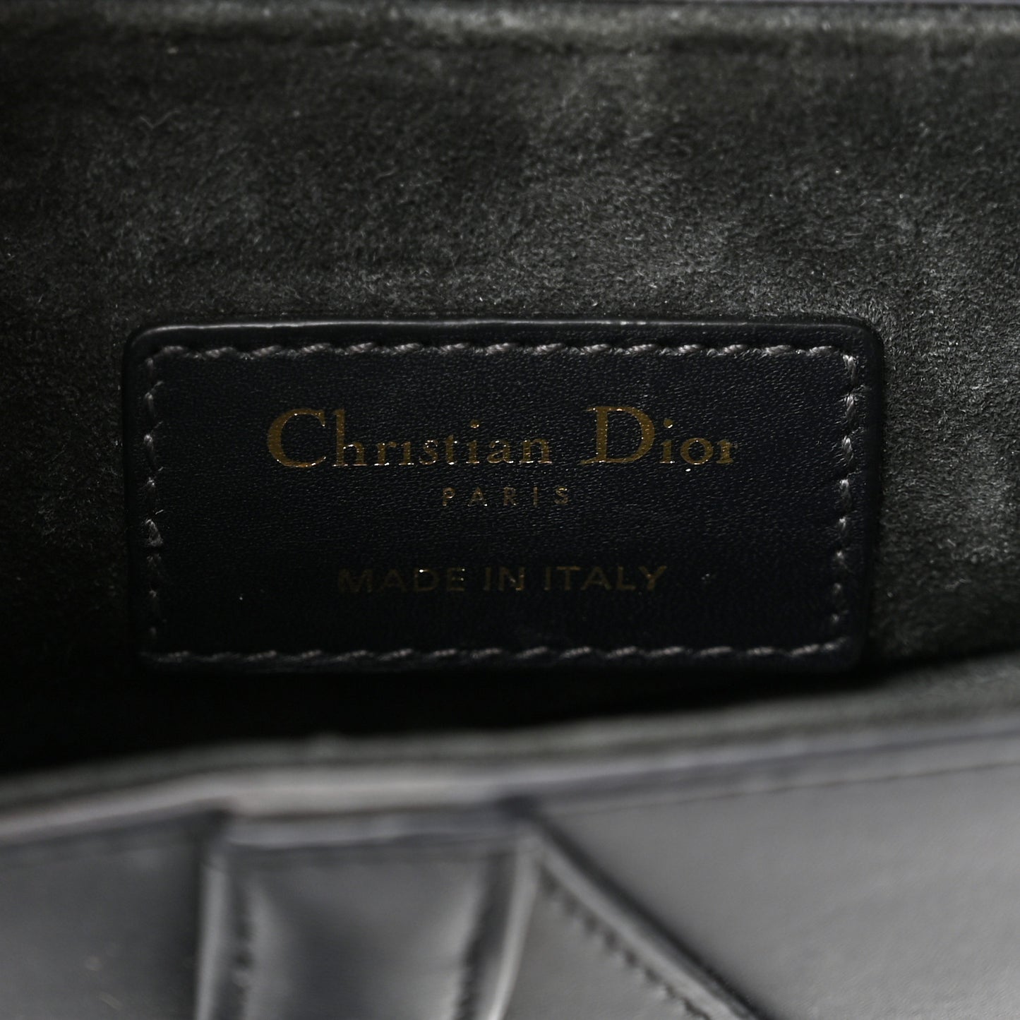 Grained Calfskin Mini Saddle Bag Navy