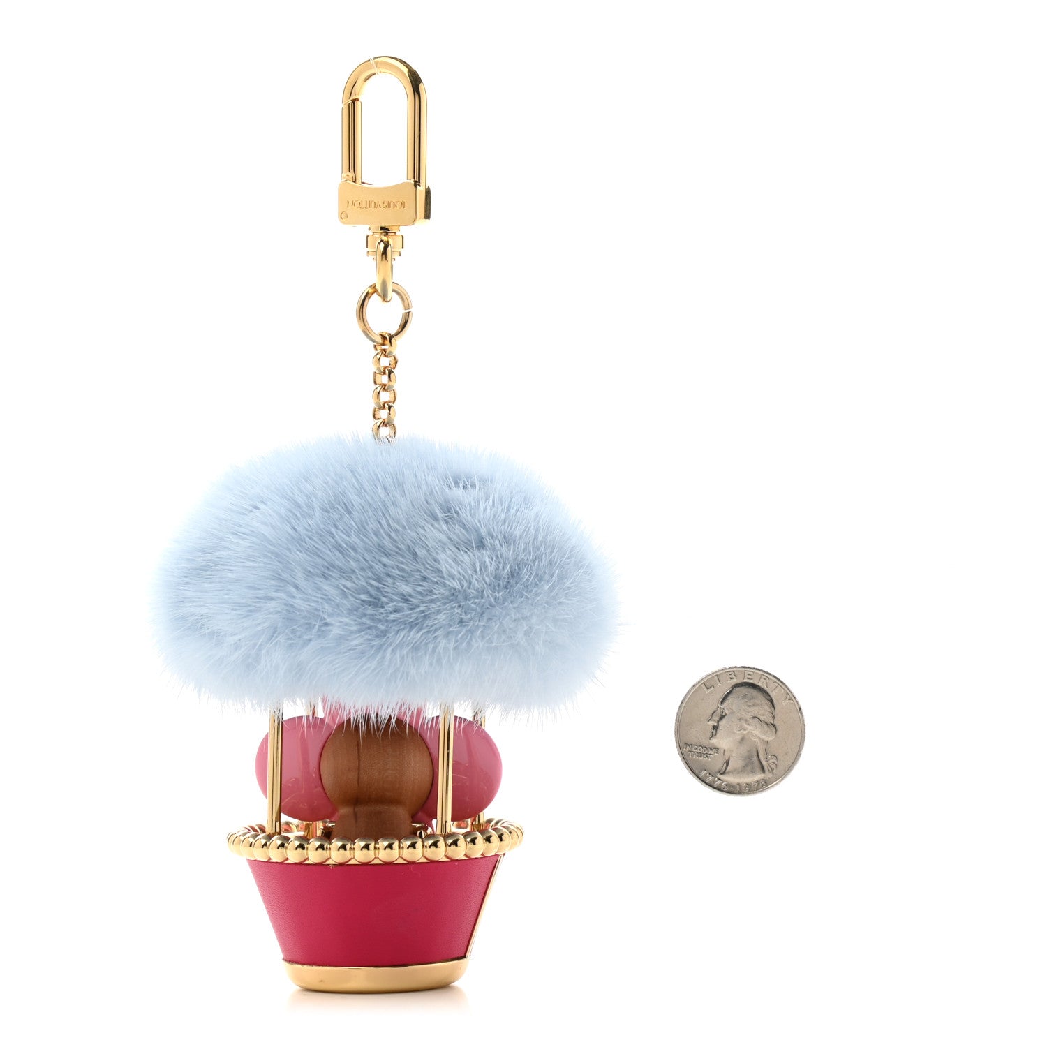 Louis Vuitton Mink Fur Fun Fair Big Wheel Bag Charm Key Holder 2 of 4