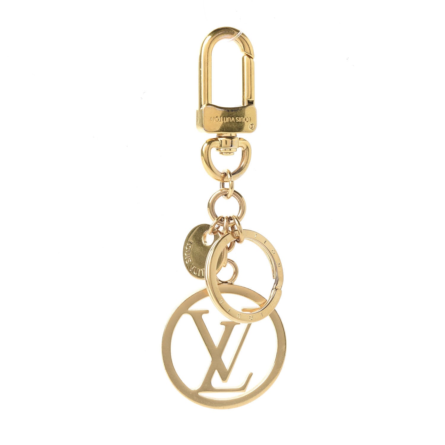 Louis Vuitton LV Circle Bag Charm Key Holder Gold 1 of 4