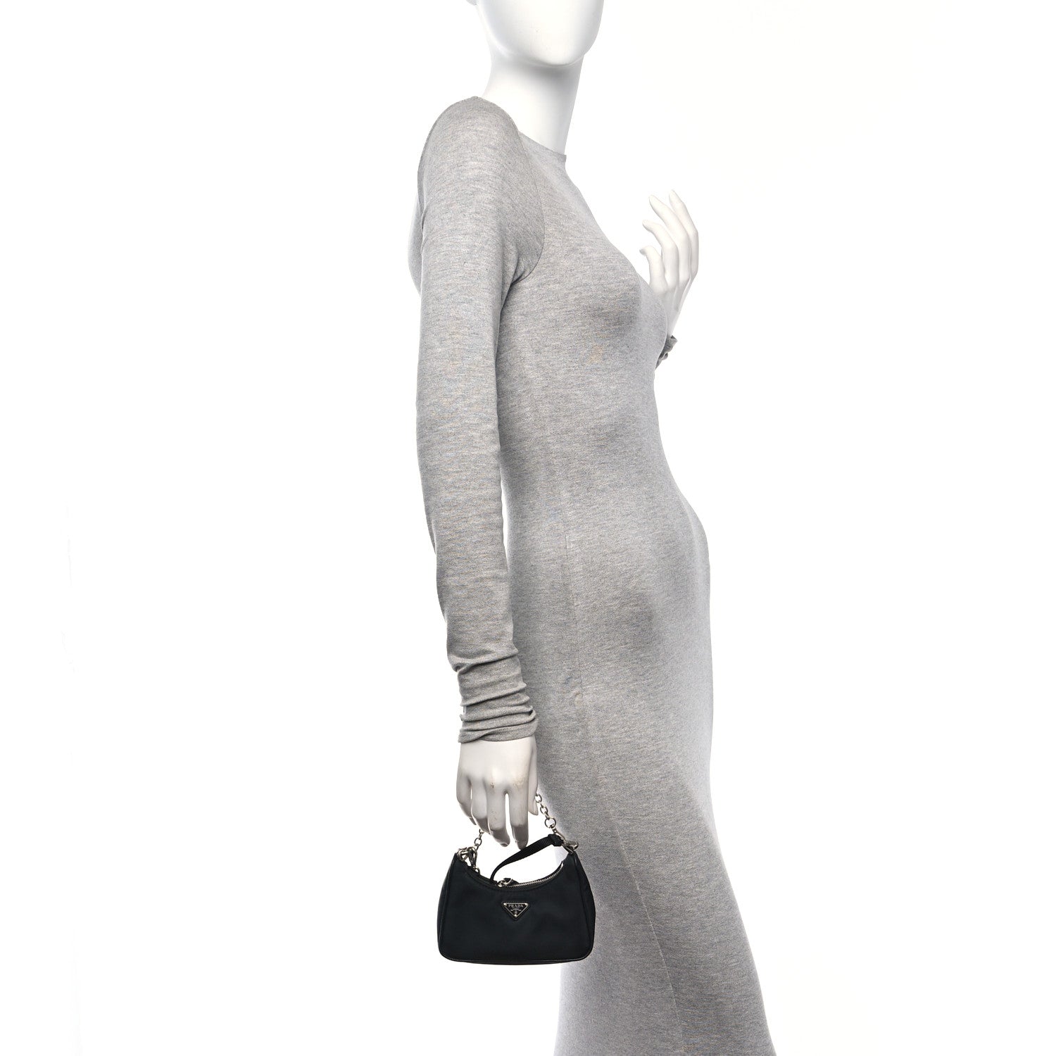 Prada Tessuto Nylon Mini Re-Edition 2000 Shoulder Bag Black 2 of 9