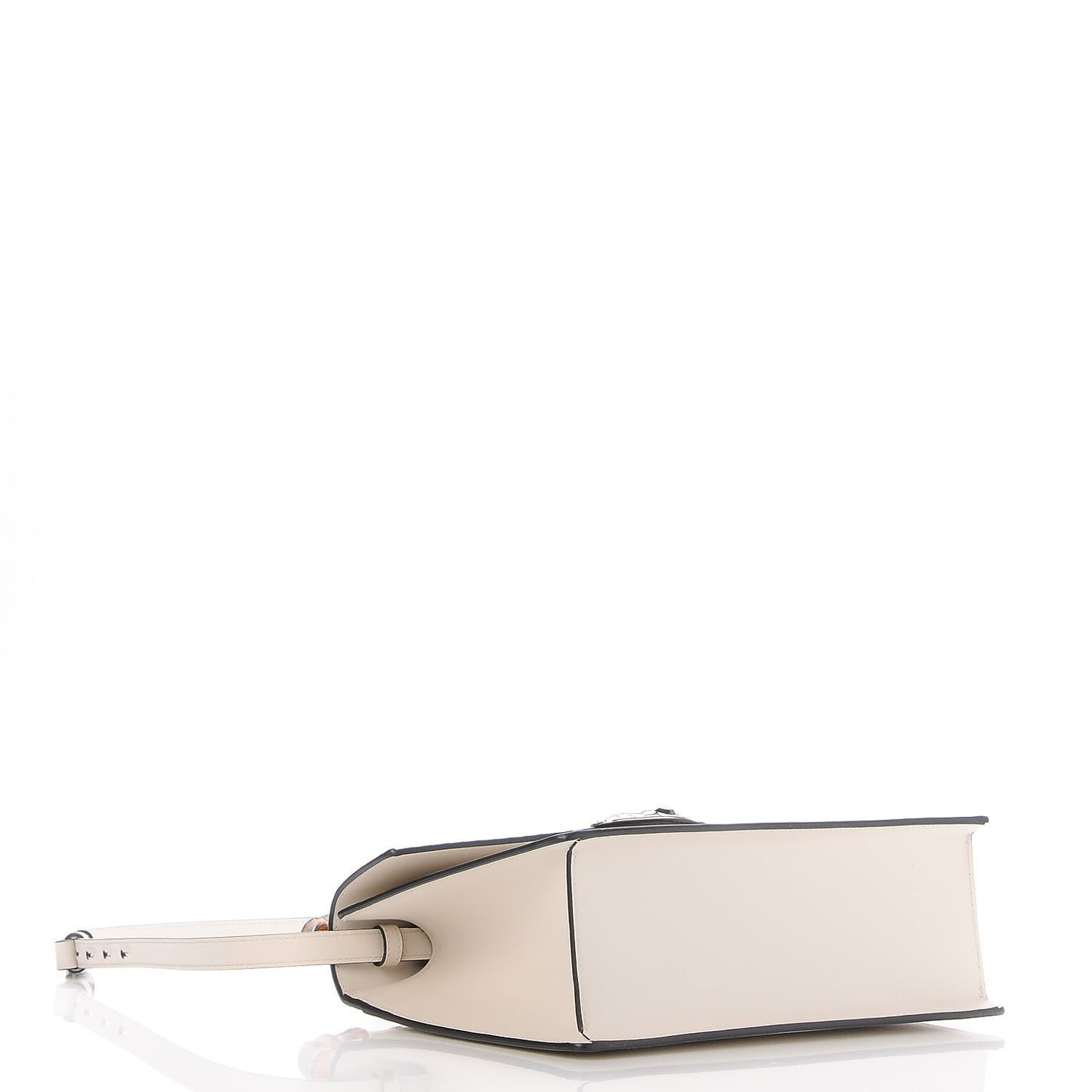Calfskin Snakeskin Small Lilith Top Handle Bag White