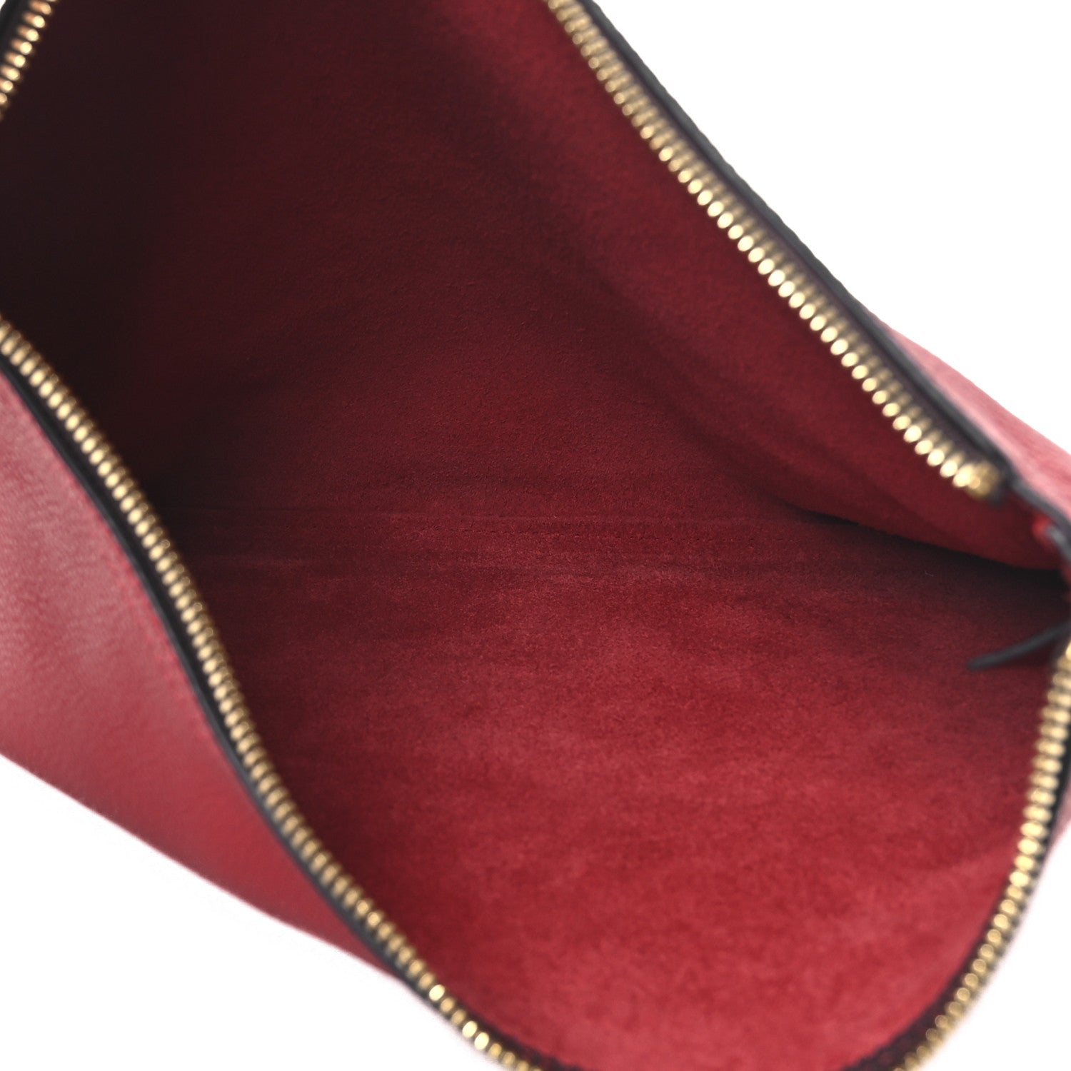 Gucci Pebbled Calfskin Medium Logo Portfolio Clutch Hibiscus Red 5 of 10