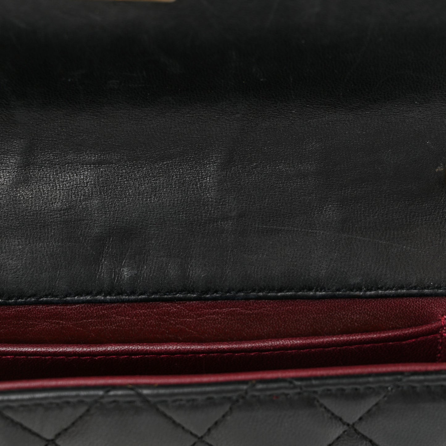 Lambskin Quilted Mini Rectangular Flap Black