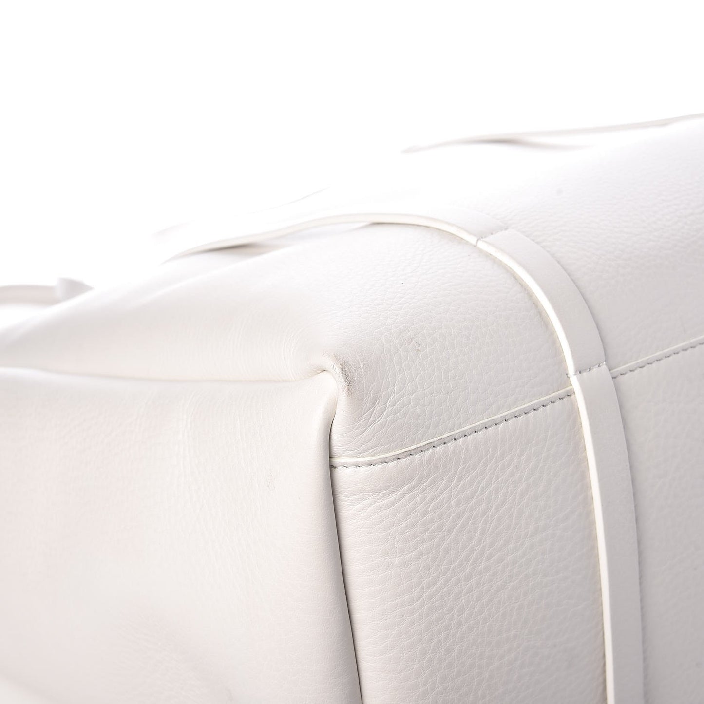 Smooth Calfskin Double Sided Medium Everyday Tote Optic White Black
