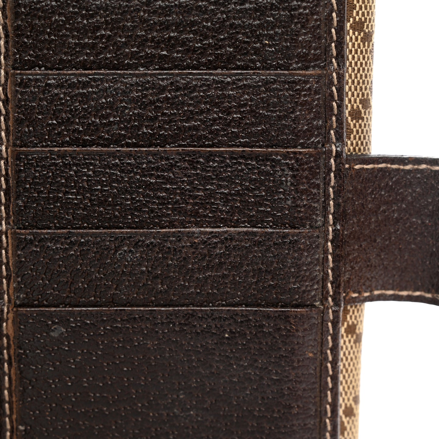 Crystal Monogram Continental Charmy Wallet Brown