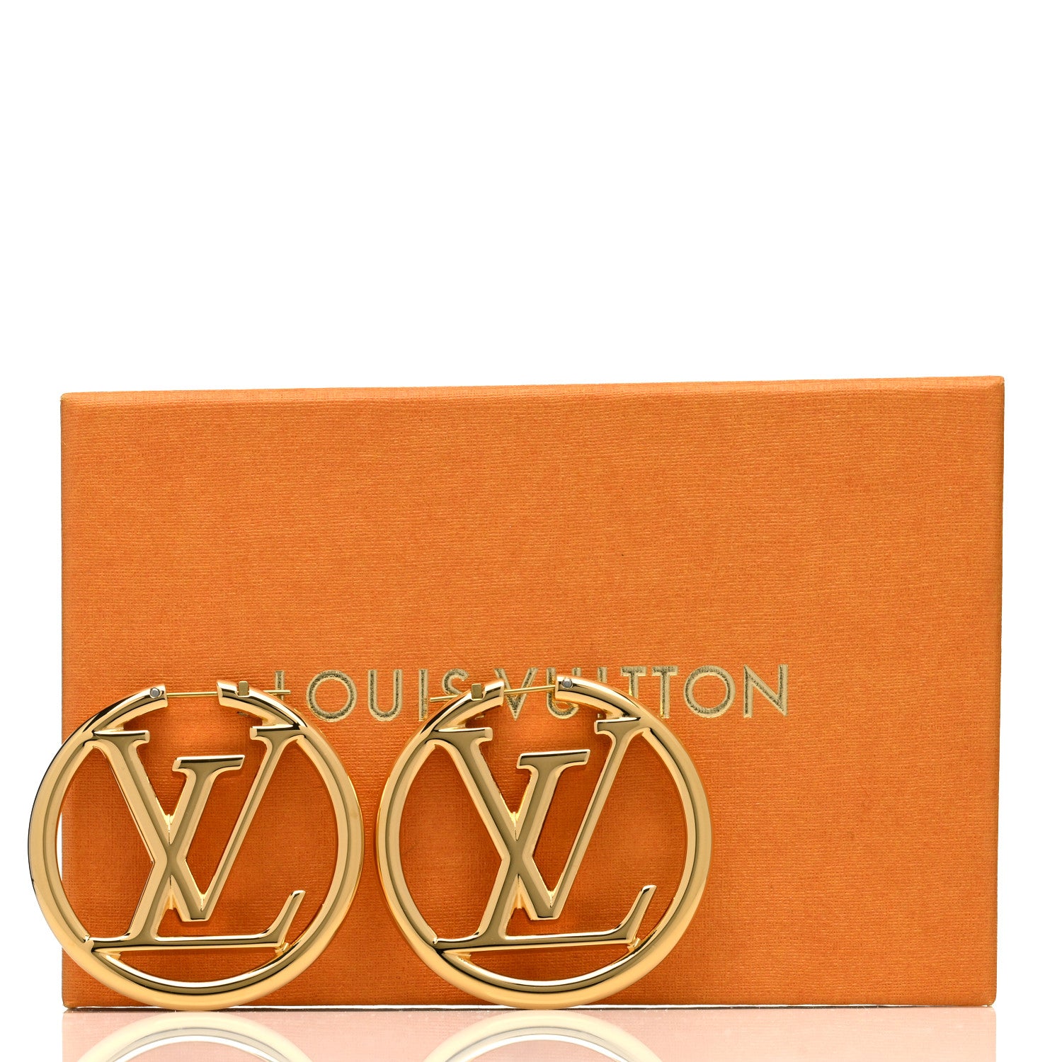 Louis Vuitton Metal Louise Hoop Earrings Gold 5 of 5