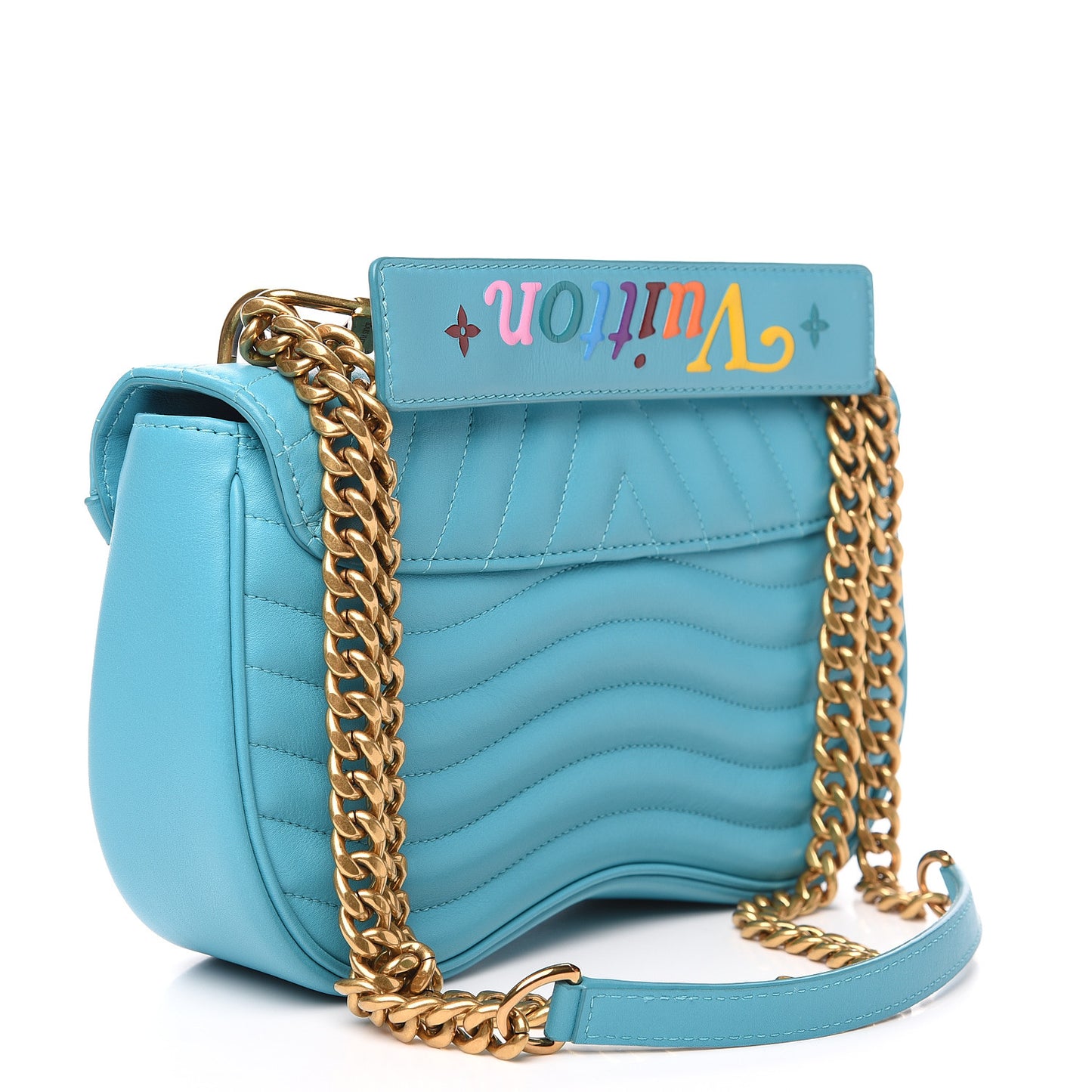 Calfskin New Wave Chain MM Malibu Green