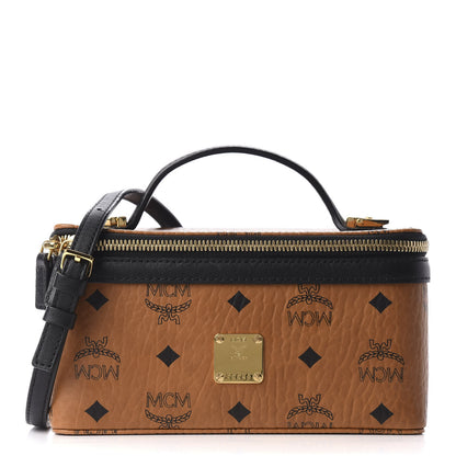 MCM Visetos Rockstar Vanity Case Cognac Black 1 of 9