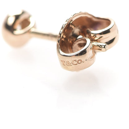 Tiffany 18K Rose Gold Diamond .06ctw Elsa Peretti Diamonds By The Yard Earrings 4 of 5