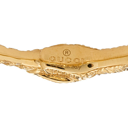 Gucci 18K Yellow Gold Diamond Ouroboros Snake Ring 54 7 5 of 6