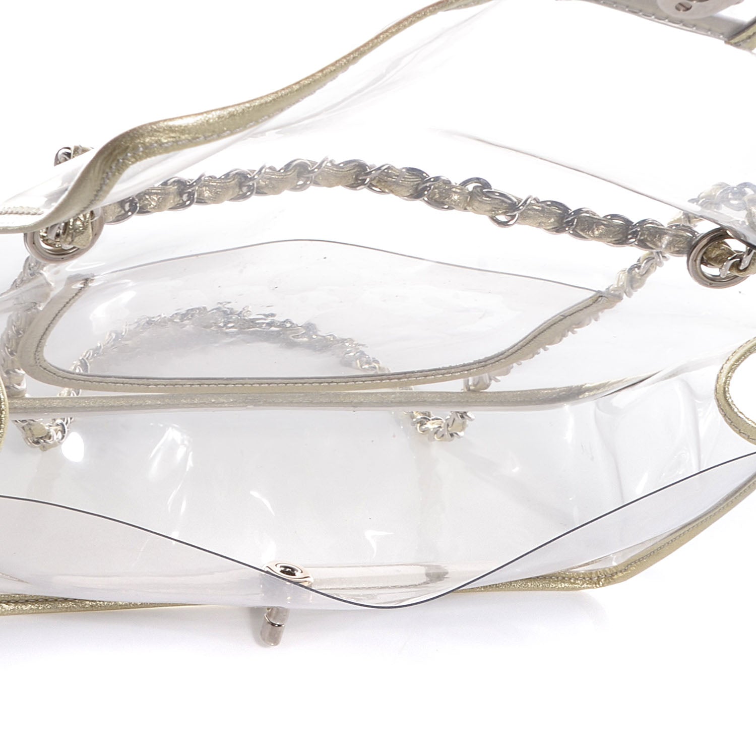 Chanel Vinyl Naked Classic Flap Gold 5 of 8