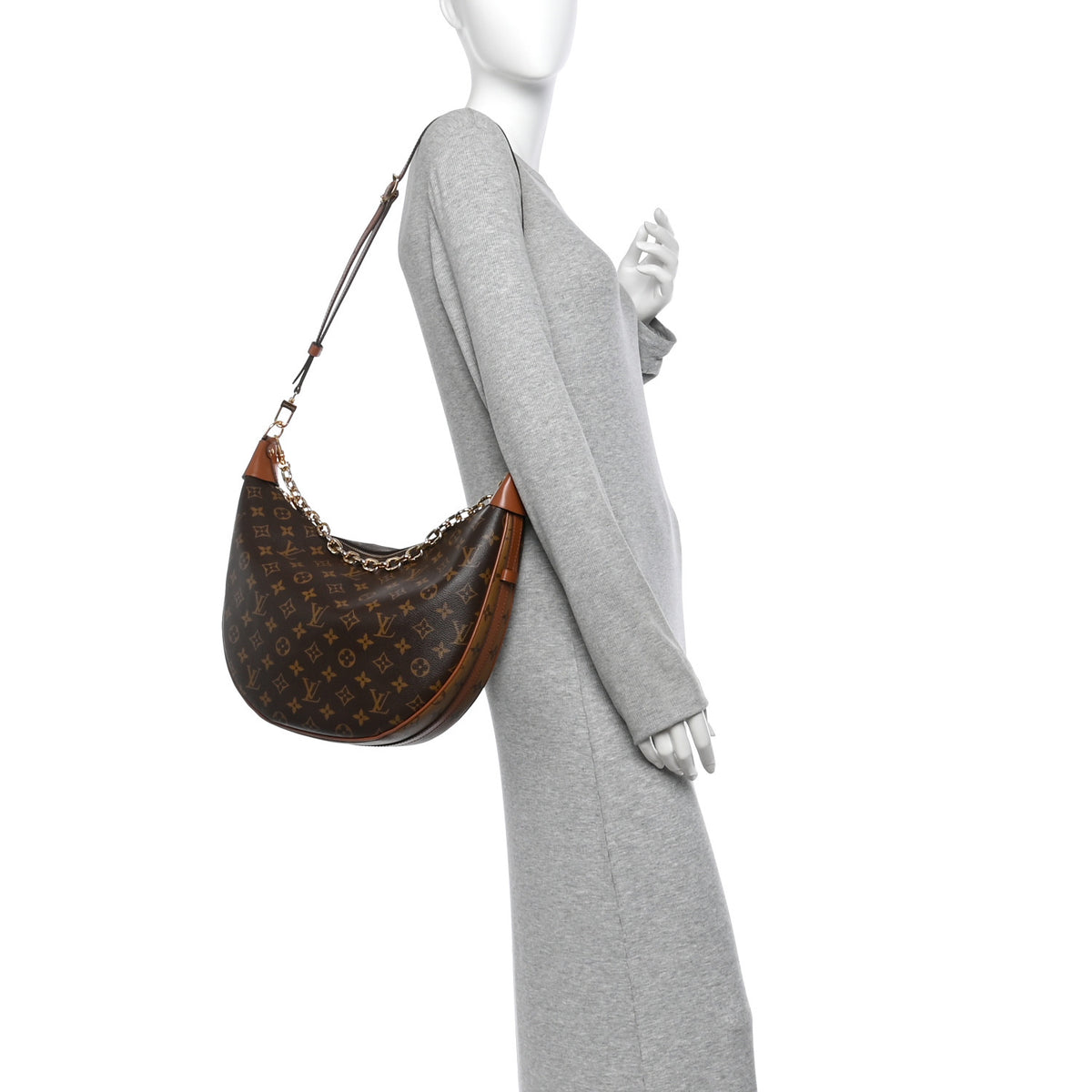 Reverse Monogram Loop Hobo